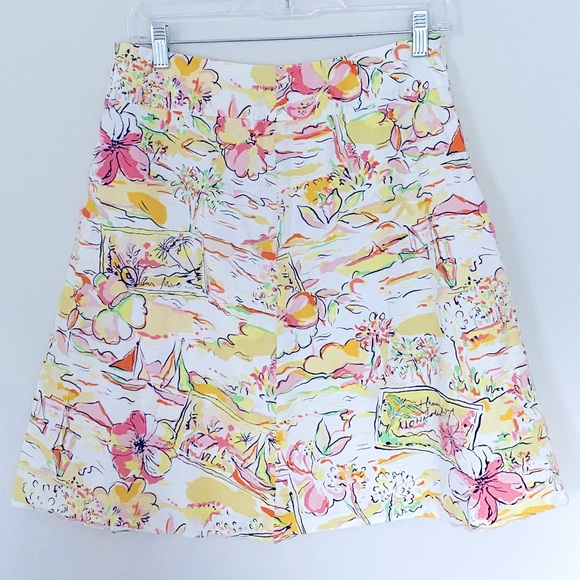 EXPRESS Aloha Hawaiian A-line skirt size 6 - Picture 6 of 9